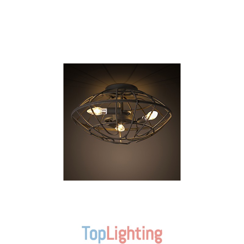 Retro Mini Style Painting Metal Flush Mount
