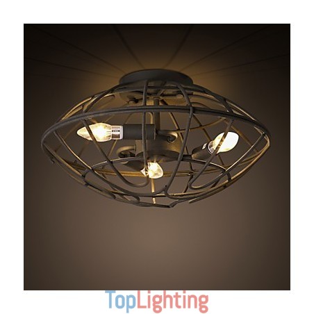 Retro Mini Style Painting Metal Flush Mount Retro Mini Style Painting Metal Flush Mount