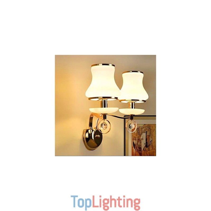 Modern Contemporary Electroplated Feature for Crystal Mini Style Eye Protection Wall Lights
