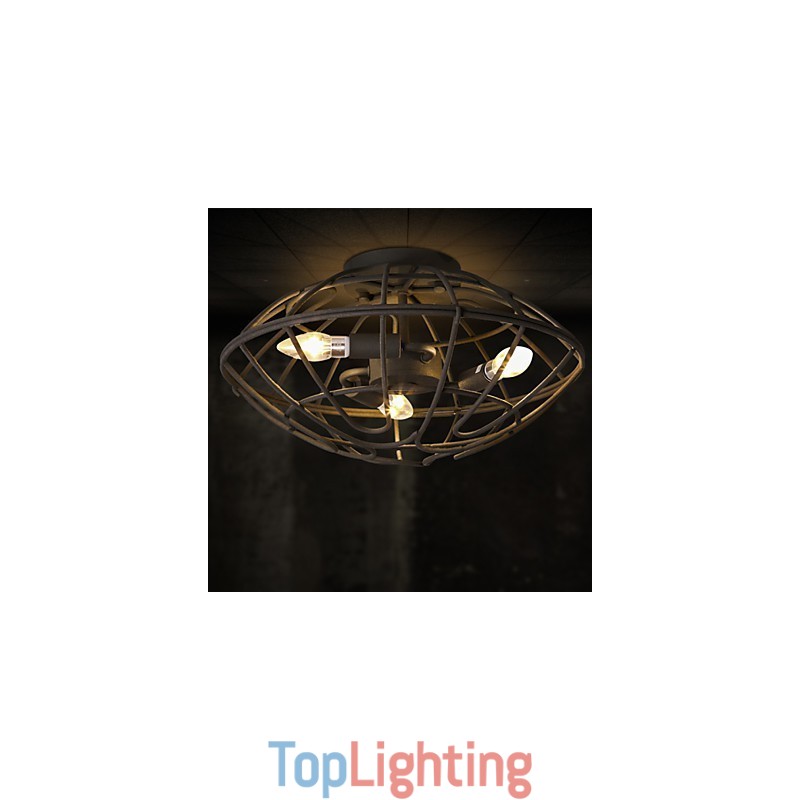 Retro Mini Style Painting Metal Flush Mount