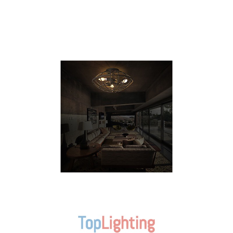 Retro Mini Style Painting Metal Flush Mount