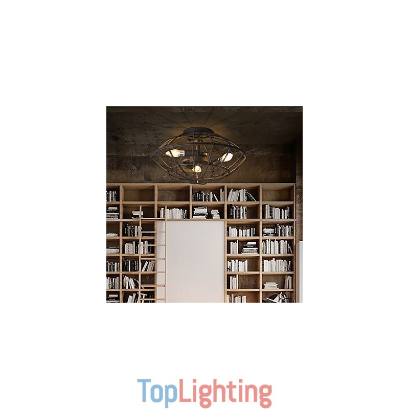 Retro Mini Style Painting Metal Flush Mount