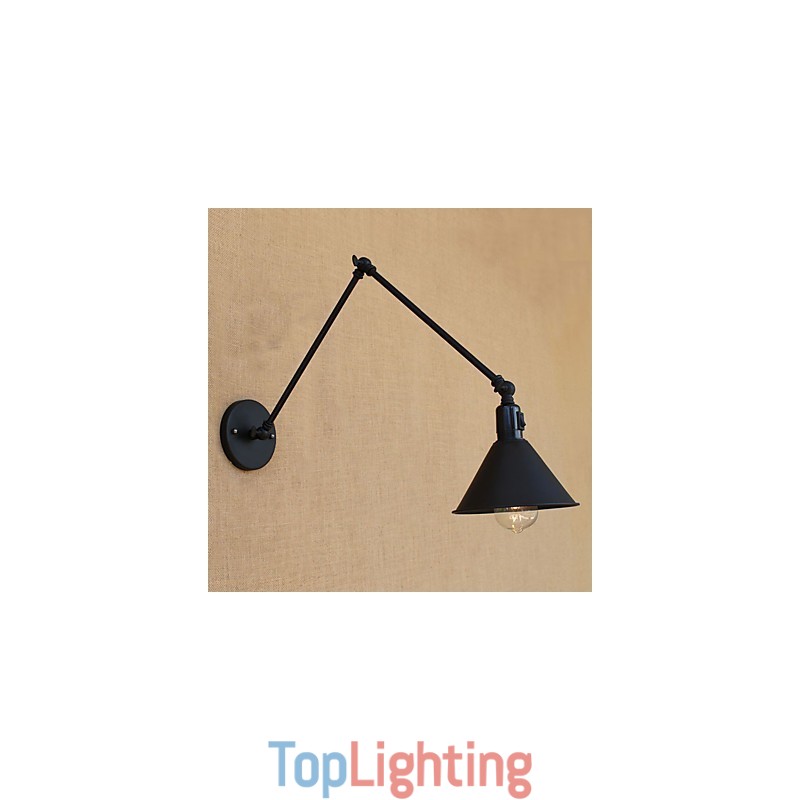 Country Retro Painting Feature for Mini Style Swing Arm Eye Protection Downlight Swing Arm Lights
