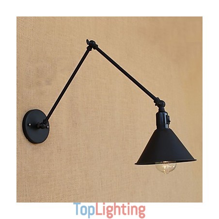 Country Retro Painting Feature for Mini Style Swing Arm Eye Protection Downlight Swing Arm Lights