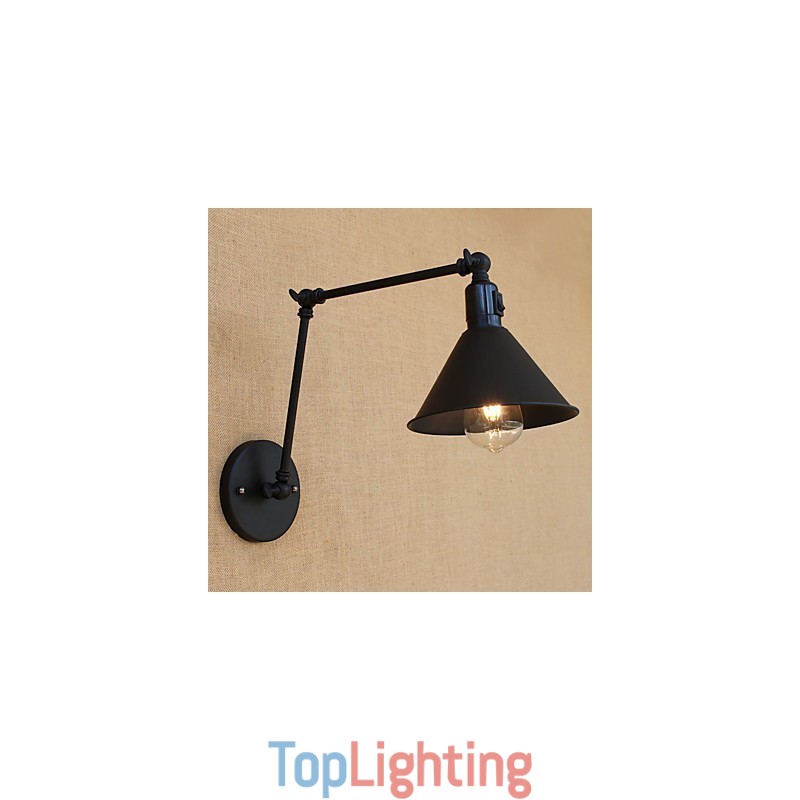 Country Retro Painting Feature for Mini Style Swing Arm Eye Protection Downlight Swing Arm Lights