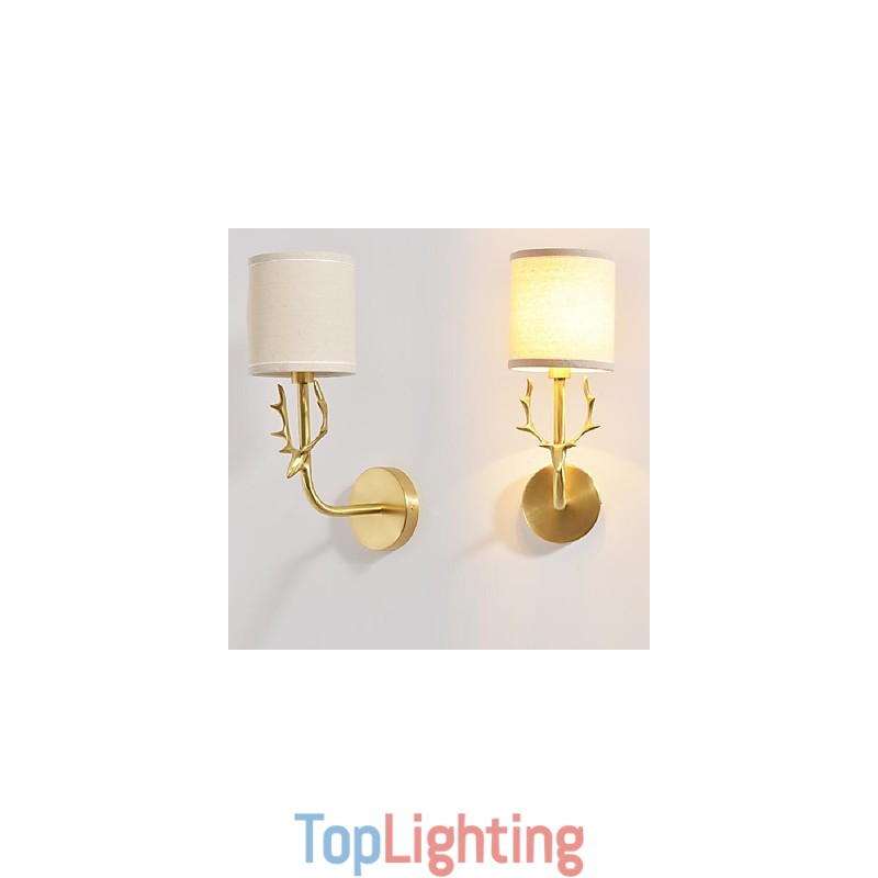 Simple Vintage Traditional Classic Brass Feature for Mini Style Ambient Light Wall Sconces Wall Light