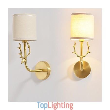 Simple Vintage Traditional Classic Brass Feature for Mini Style Ambient Light Wall Sconces Wall Light