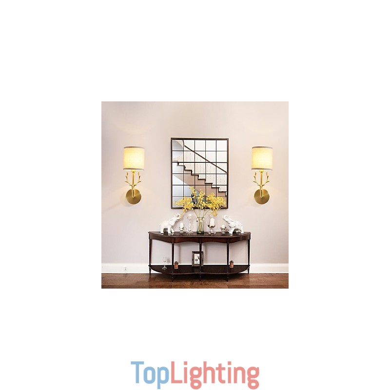 Simple Vintage Traditional Classic Brass Feature for Mini Style Ambient Light Wall Sconces Wall Light