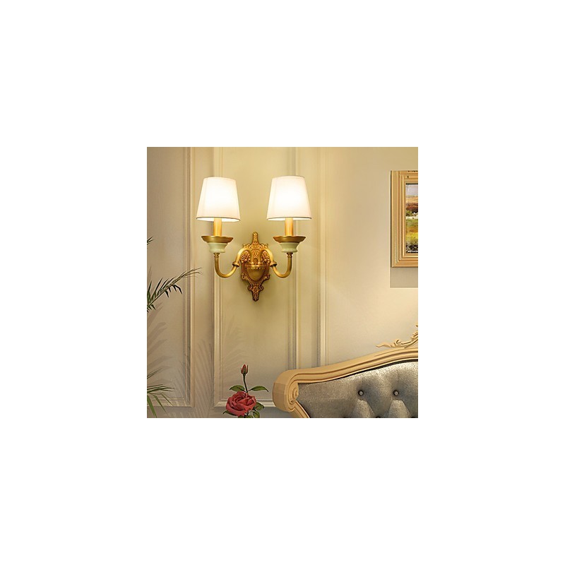 Simple Country Traditional Classic Brass Feature for Mini Style Uplight Wall Sconces Wall Light