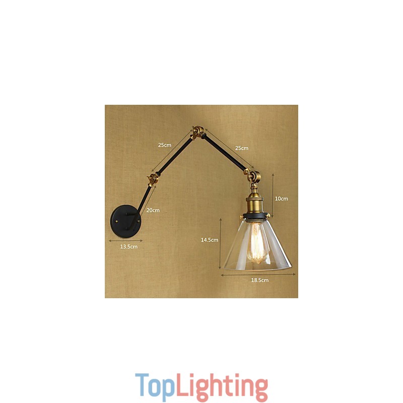 Simple Vintage Country Retro Painting Feature for Swing Arm Eye Protection Ambient Light