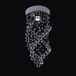 Modern Contemporary Crystal Chrome Crystal Flush Mount
