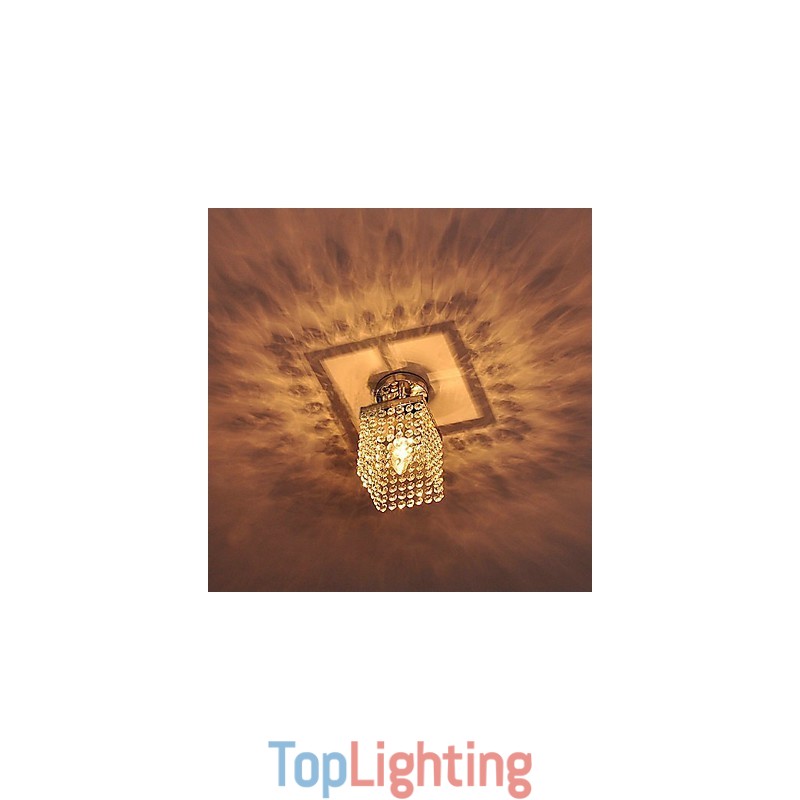 Modern Contemporary Crystal Mini Style Painting Flush Mount