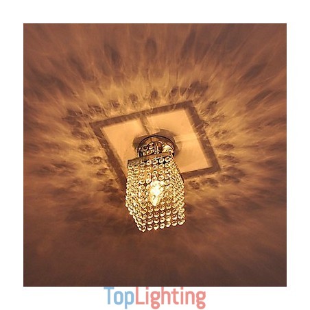 Modern Contemporary Crystal Mini Style Painting Flush Mount Modern Contemporary Crystal Mini Style Painting Flush Mount