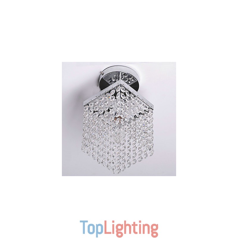 Modern Contemporary Crystal Mini Style Painting Flush Mount