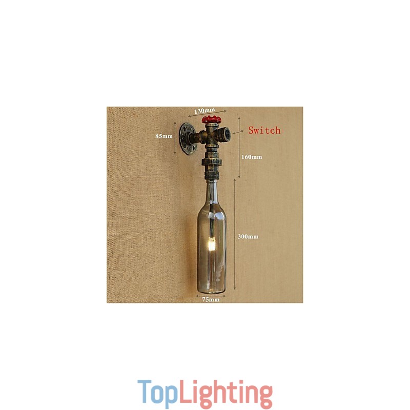 Smoke Gray Water Bottle Wall Lamp Wall Light