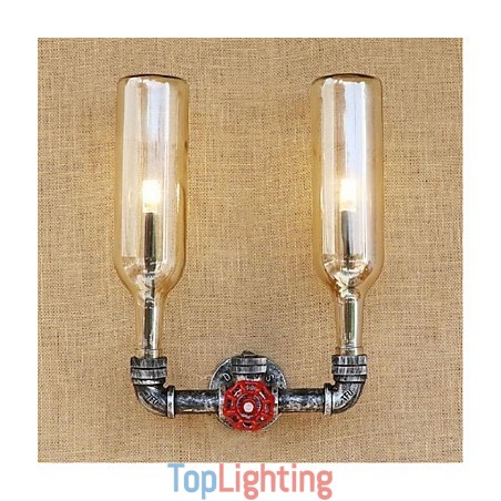 Retro Industrial Wind Switch Water Bottle Wall Lamp Wall Light Amber Retro Industrial Wind Switch Water Bottle Wall Lamp Wall Light Amber