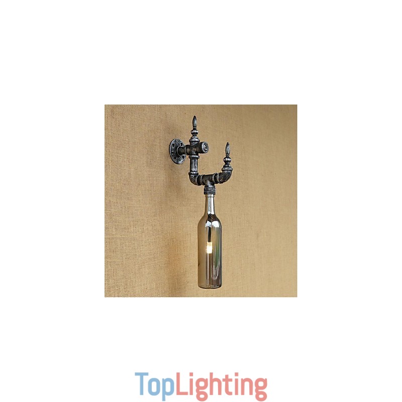 Retro Nostalgia With Switch Cafe Bar Restaurant Aisle Water Pipe Bottle Wall Lamp