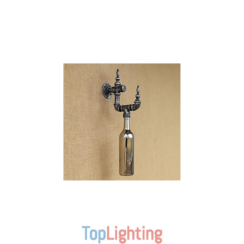Retro Nostalgia With Switch Cafe Bar Restaurant Aisle Water Pipe Bottle Wall Lamp