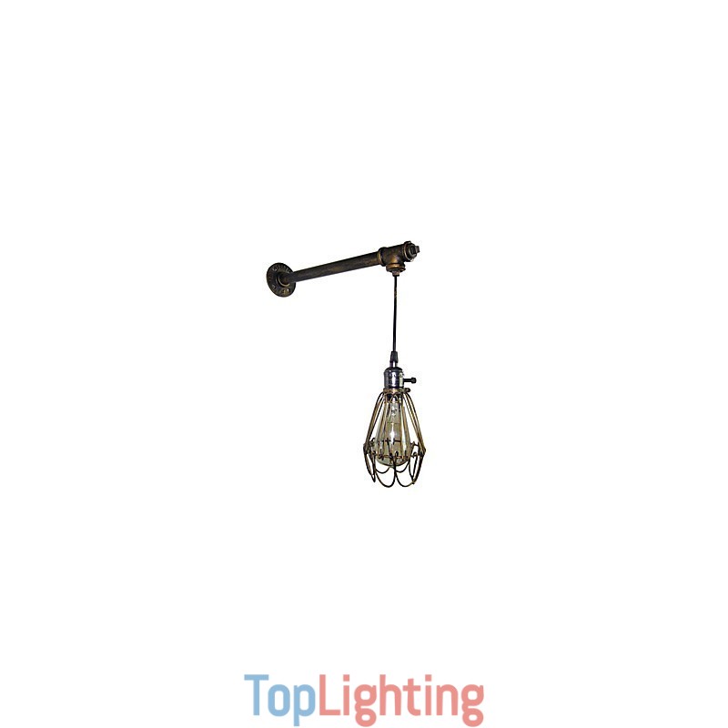 Loft vintage Wall Lights With switch Industrial Edison Fashion Simplicity Wall Sconce Metal Base Cap