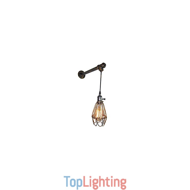 Loft vintage Wall Lights With switch Industrial Edison Fashion Simplicity Wall Sconce Metal Base Cap