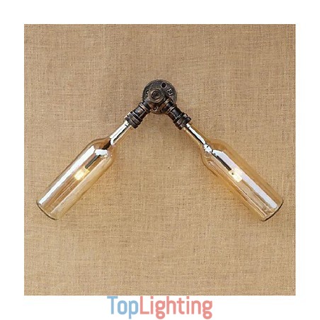 Retro American Village Creative Industry Wind Designer Water Bottle Wall Lamp Wall Light Amber Retro American Village Creative Industry Wind Designer Water Bottle Wall Lamp Wall Light Amber