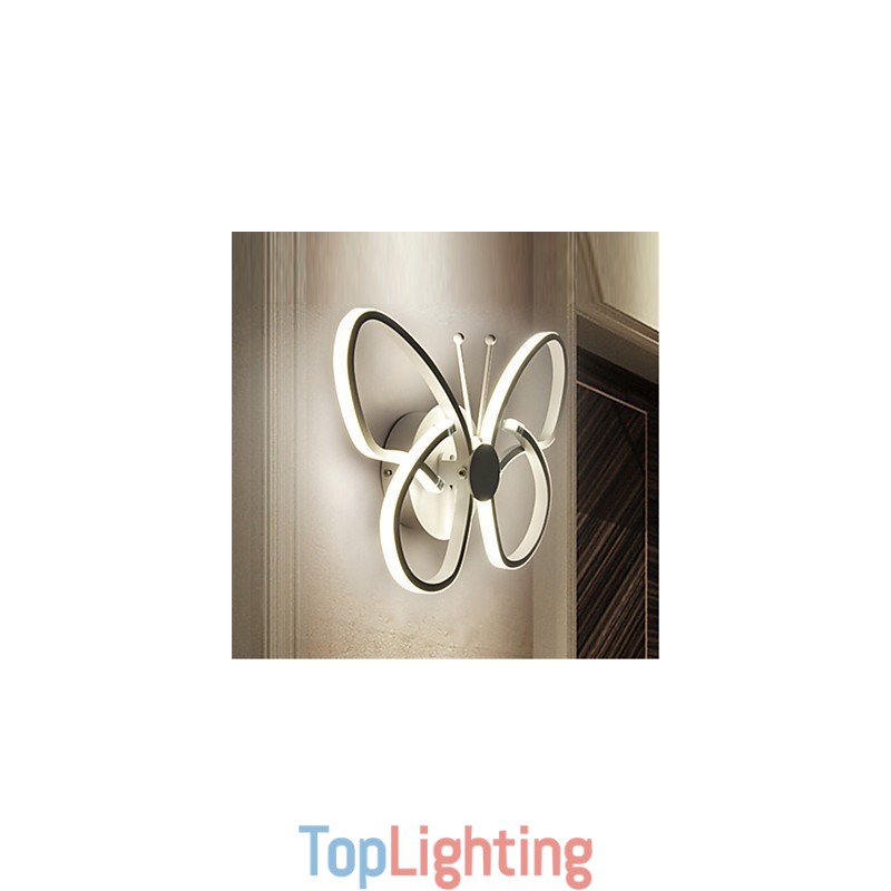 Modern Wall Lights Butterfly Shape Creative Metal Acrylic Living Room Hallway Bedroom Hotel rooms Bedside Lamp