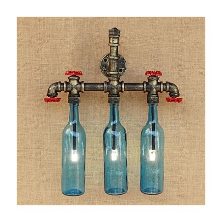 Retro Industrial Wind Switch Water Bottle Wall Lamp Wall Light Blue Retro Industrial Wind Switch Water Bottle Wall Lamp Wall Light Blue