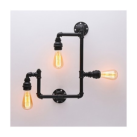 3 Heads Vintage Industrial Pipe Wall Lights Black Creative Lights Restaurant Cafe Bar Decoration lighting 3 Heads Vintage Industrial Pipe Wall Lights Black Creative Lights Restaurant Cafe Bar Decoration lighting