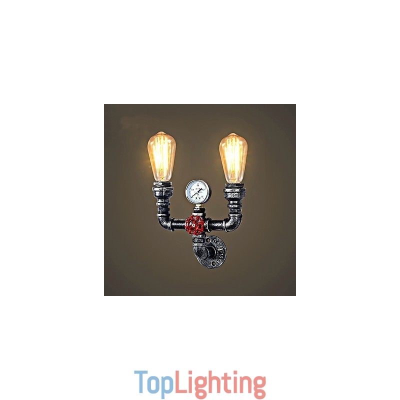 2 Heads Vintage Industrial Metal Wall Lights Restaurant Cafe Bar Decoration lighting