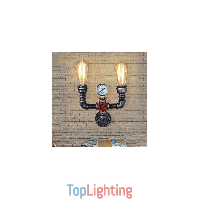 2 Heads Vintage Industrial Metal Wall Lights Restaurant Cafe Bar Decoration lighting