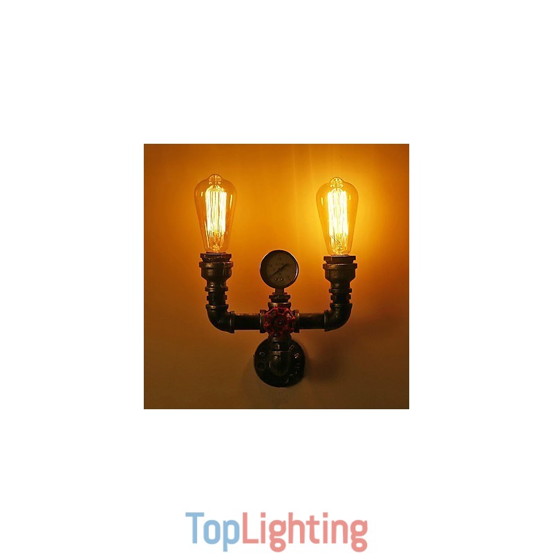 2 Heads Vintage Industrial Metal Wall Lights Restaurant Cafe Bar Decoration lighting