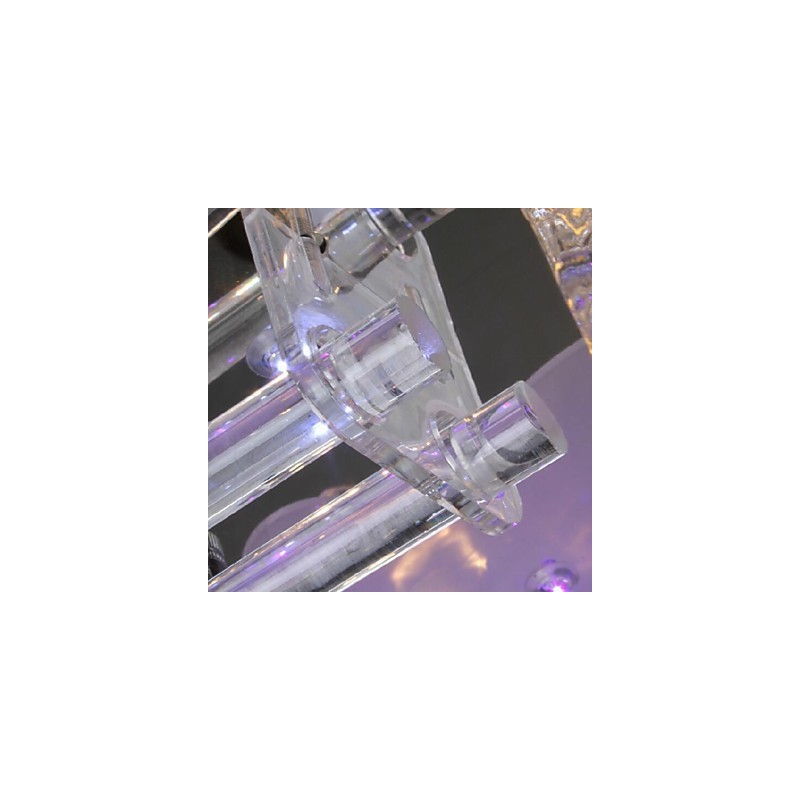 Modern Contemporary Crystal Electroplated Glass Flush Mount