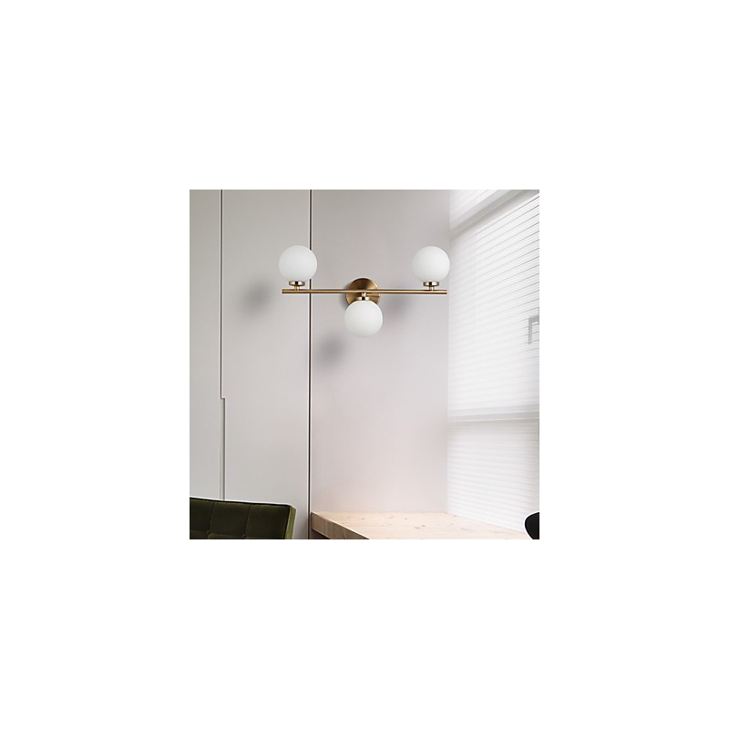 Glass Wall Lamp Modern Contemporary Bronze Feature for Mini Style Uplight Wall Sconces Wall Light
