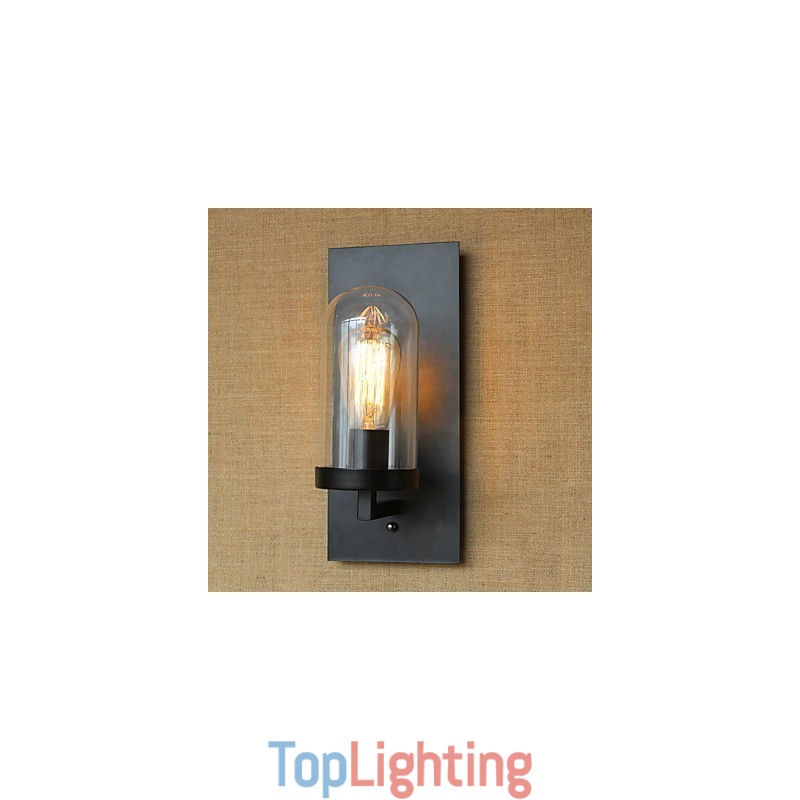 Creative modern minimalist Restaurant Bar American country aisle stairs Edison wall single head lamp glass