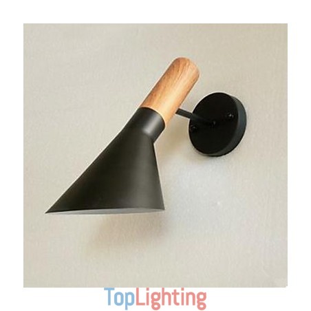 Modern Simple Living Room Bed Wrought Iron Imitation Wood Wall Lamp Modern Simple Living Room Bed Wrought Iron Imitation Wood Wall Lamp