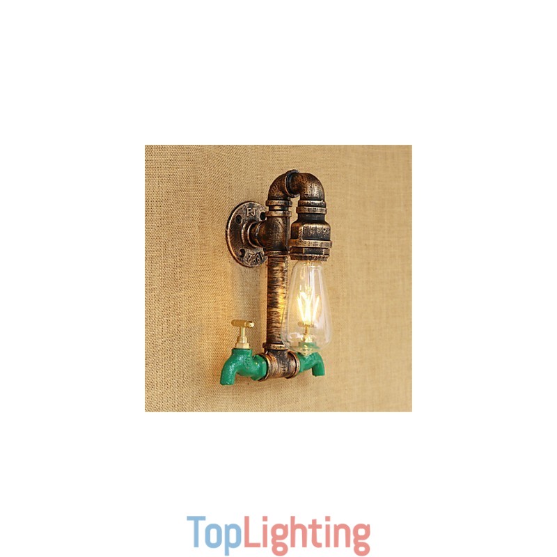 Country Retro Painting Feature for Mini Style Ambient Light Wall Sconces Wall Light