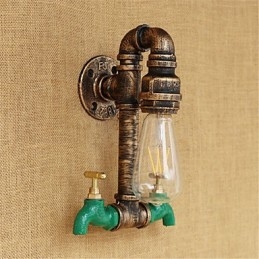 Country Retro Painting Feature for Mini Style Ambient Light Wall Sconces Wall Light