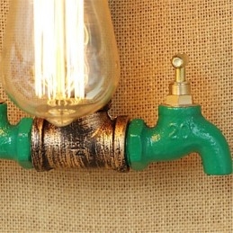 Country Retro Painting Feature for Mini Style Ambient Light Wall Sconces Wall Light