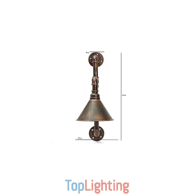 Water Pipe Wall Lights Retro Industrial Style Creative Country Metal Restaurant Cafe Bars Bar Table Wall Sconces