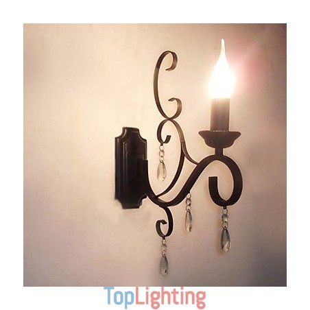 Crystal Candle Lamp Iron Creative Personality Corridor Staircase Decoration Bedside Lamp Wall Lamp Crystal Candle Lamp Iron Creative Personality Corridor Staircase Decoration Bedside Lamp Wall Lamp
