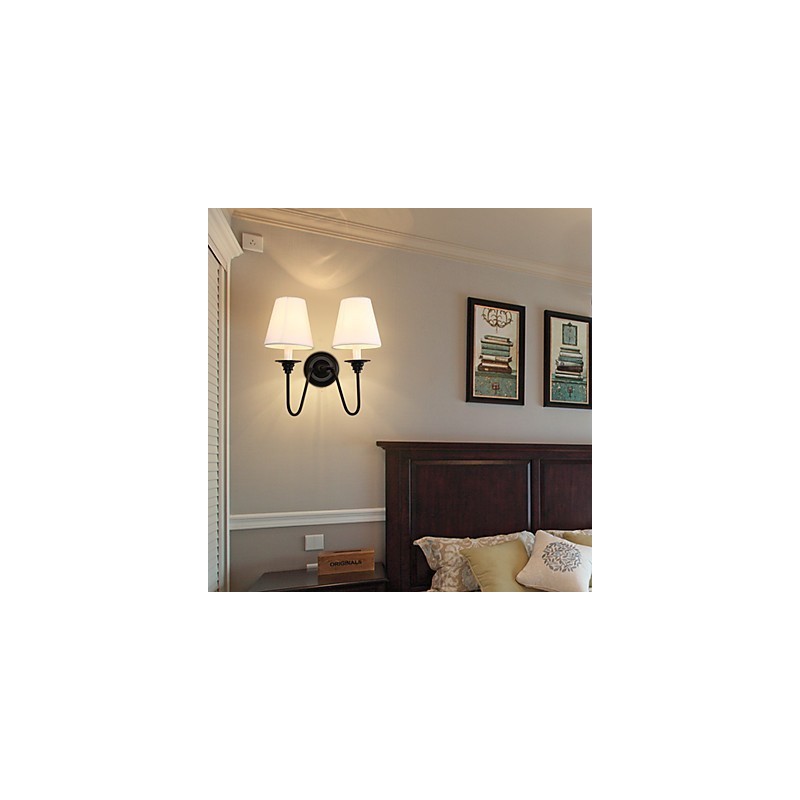 Rustic Lodge Black Oxide Finish Feature for Eye Protection Ambient Light Wall Sconces Wall Light