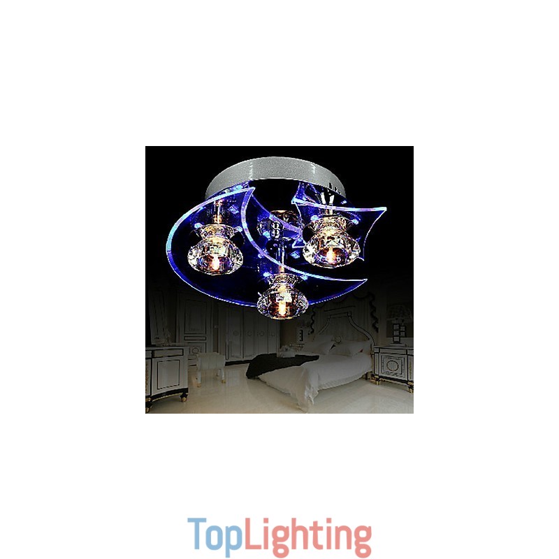 Chandelier Modern Crystal Living 3 Lights