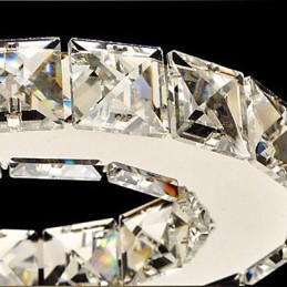 Crystal Flush Mount 5 Lights Modern Transparent Electroplating Stainless Steel
