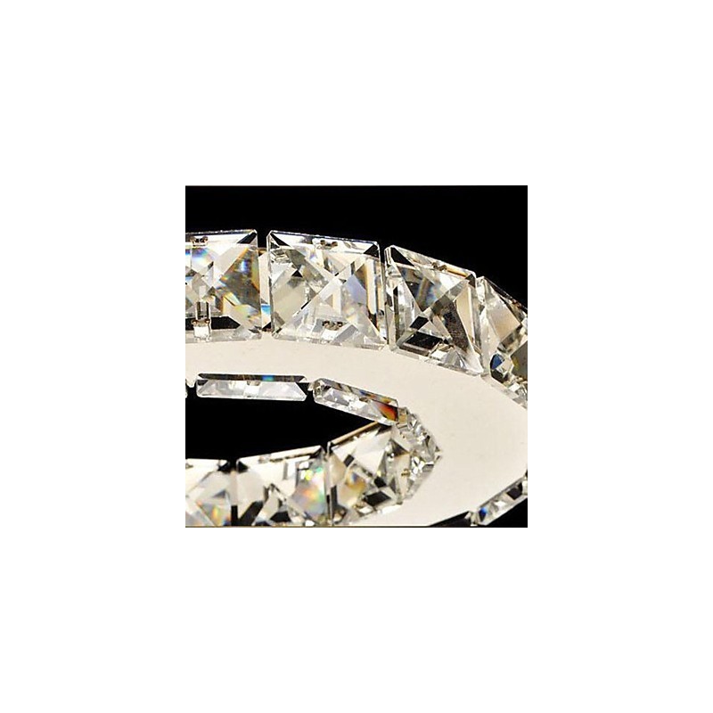 Crystal Flush Mount 5 Lights Modern Transparent Electroplating Stainless Steel