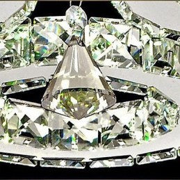Crystal Flush Mount 5 Lights Modern Transparent Electroplating Stainless Steel