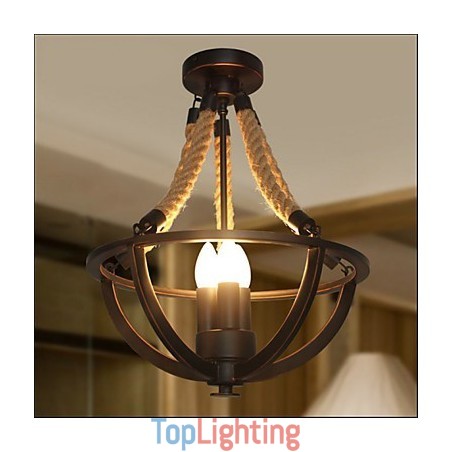 American Ceiling Retro Rope Simple Lamp American Ceiling Retro Rope Simple Lamp
