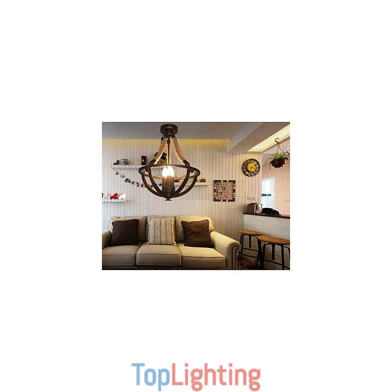 American Ceiling Retro Rope Simple Lamp