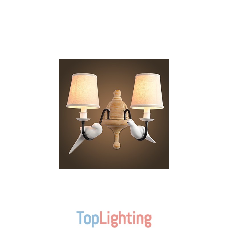 Rustic Lodge Simple Vintage Painting Feature Ambient Light Wall Sconces Wall Light