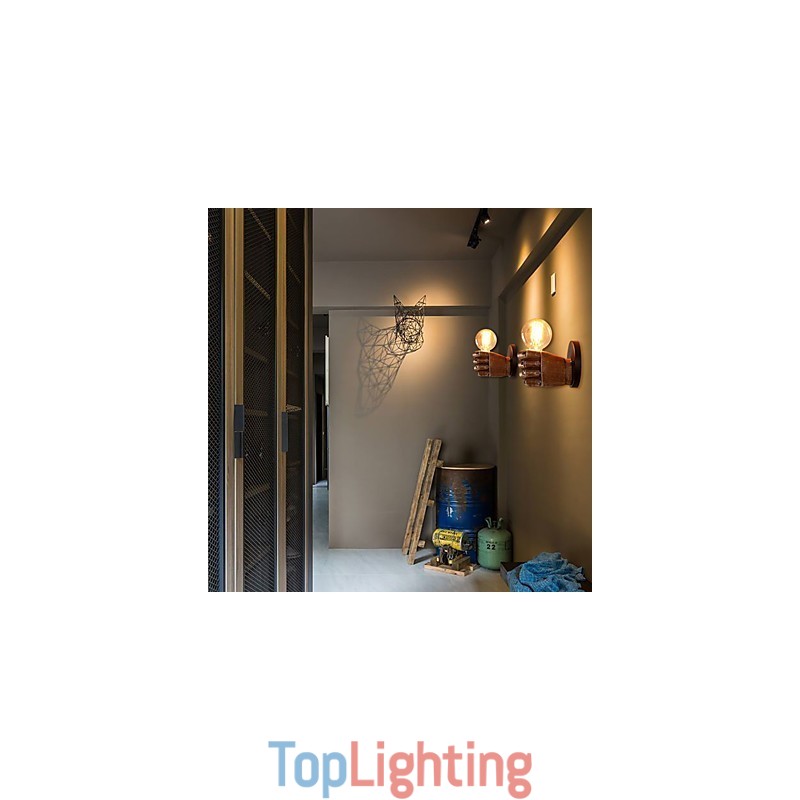 Loft industrial Cafe wall lamp Resin wall lamp Lodge Antique Vintage Retro Painting Feature for Mini Style Ambient Light Wall Sconces Wall Light