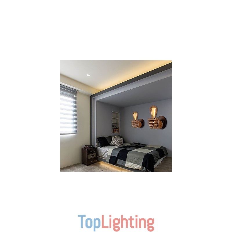 Loft industrial Cafe wall lamp Resin wall lamp Lodge Antique Vintage Retro Painting Feature for Mini Style Ambient Light Wall Sconces Wall Light